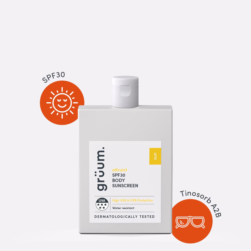 Gruum SPF30 sunscreen bottle