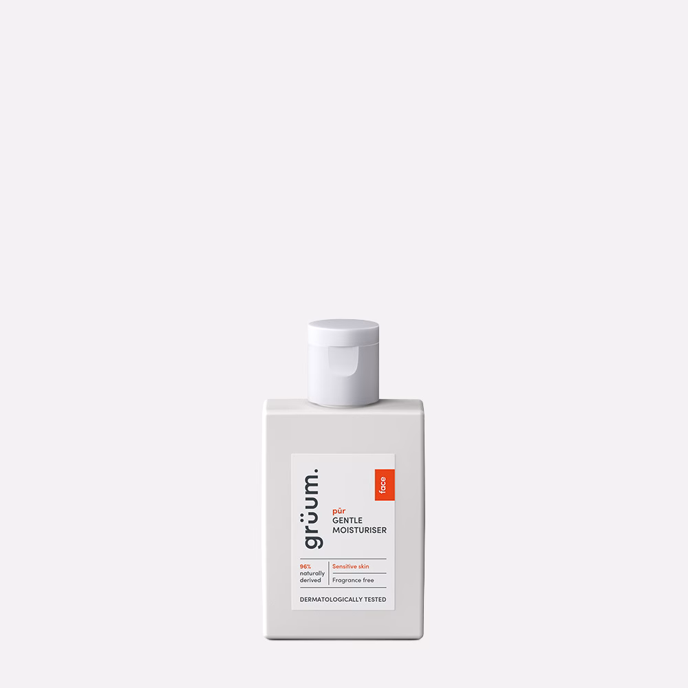 White bottle of gentle moisturizer