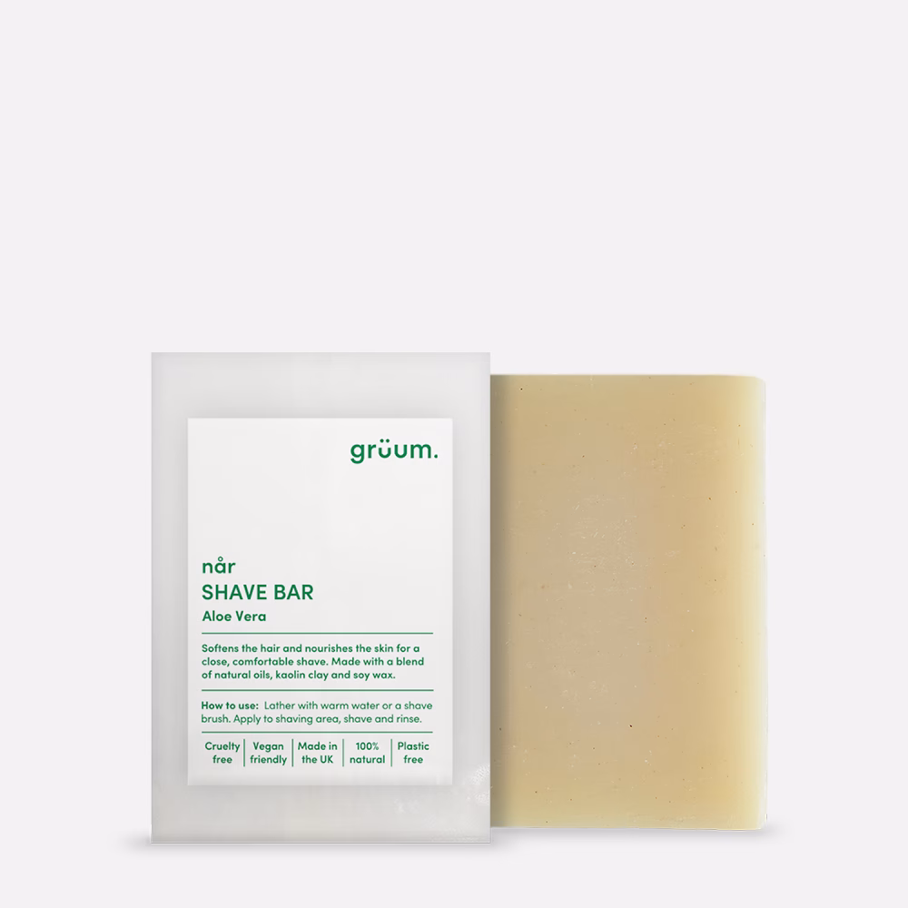 Shaving bar with packaging