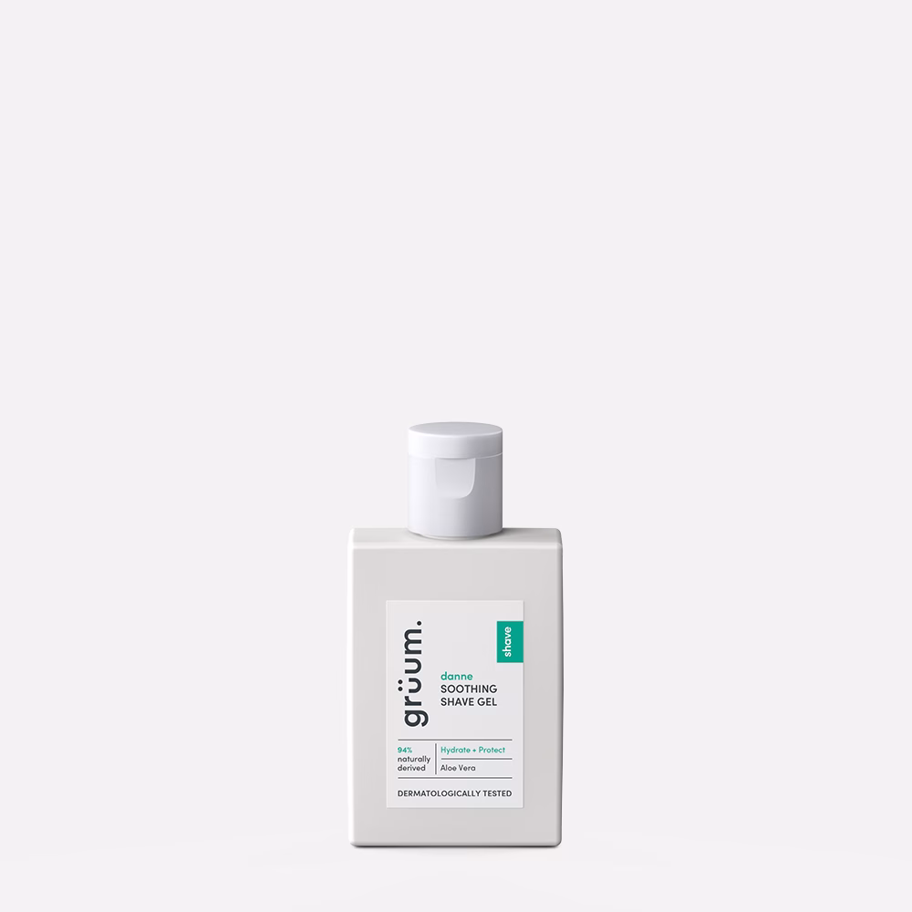 Bottle of soothing shave gel