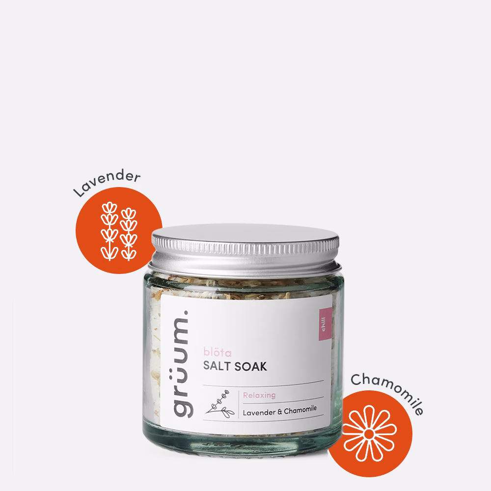 Jar of gruum salt soak