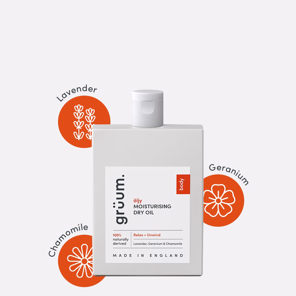 Moisturising dry oil bottle