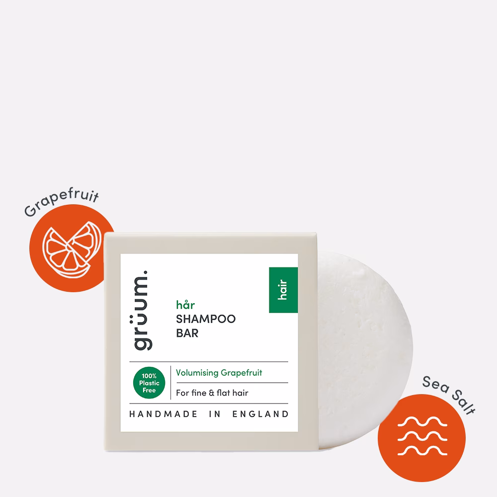 Shampoo bar with grapefruit and sea salt.