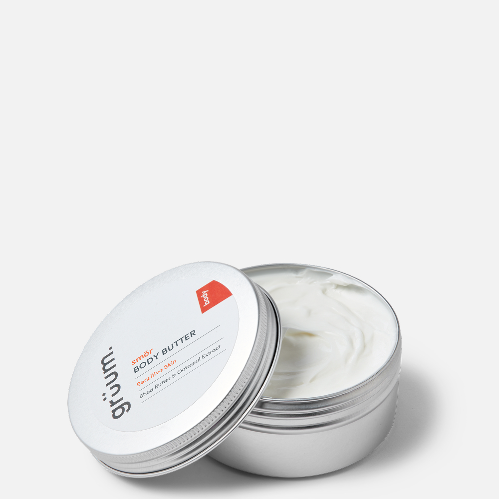 Tin of body butter open