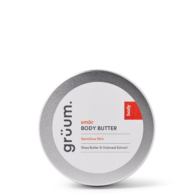 Body butter tin for sensitive skin.