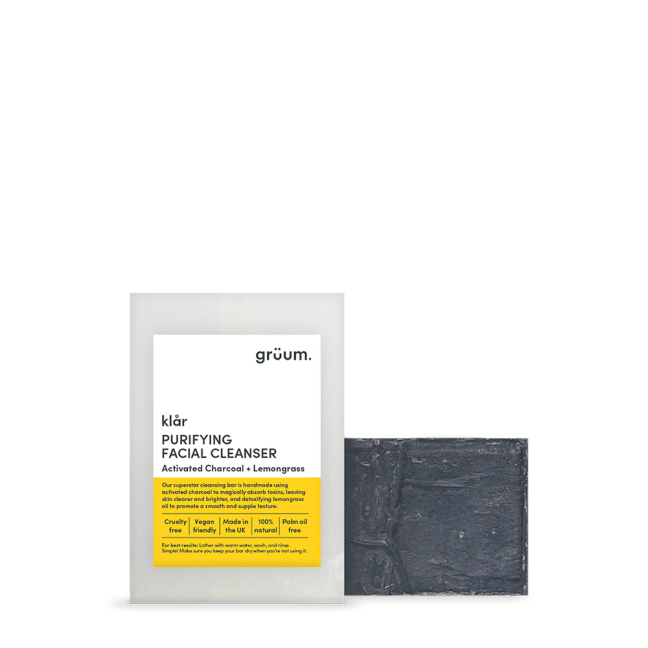 Charcoal facial cleanser with bar