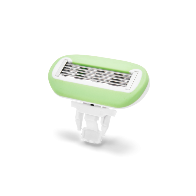 Green razor blade cartridge