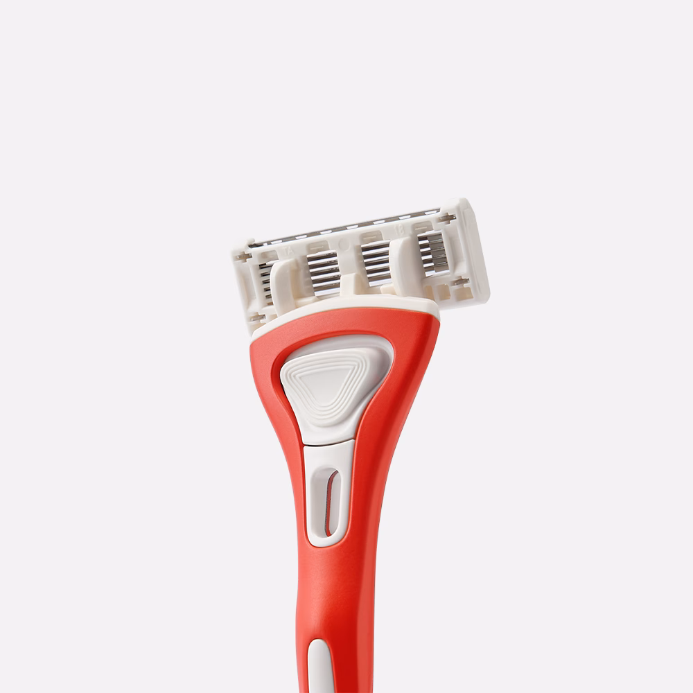 Red and white razor