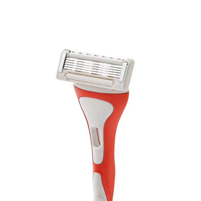 Red and white razor