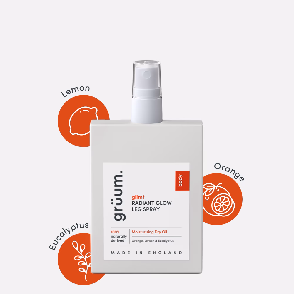 Body spray with citrus ingredients illustration.