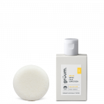 Sunscreen and round soap