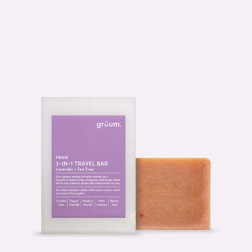 Gruum 3-in-1 travel bar packaging