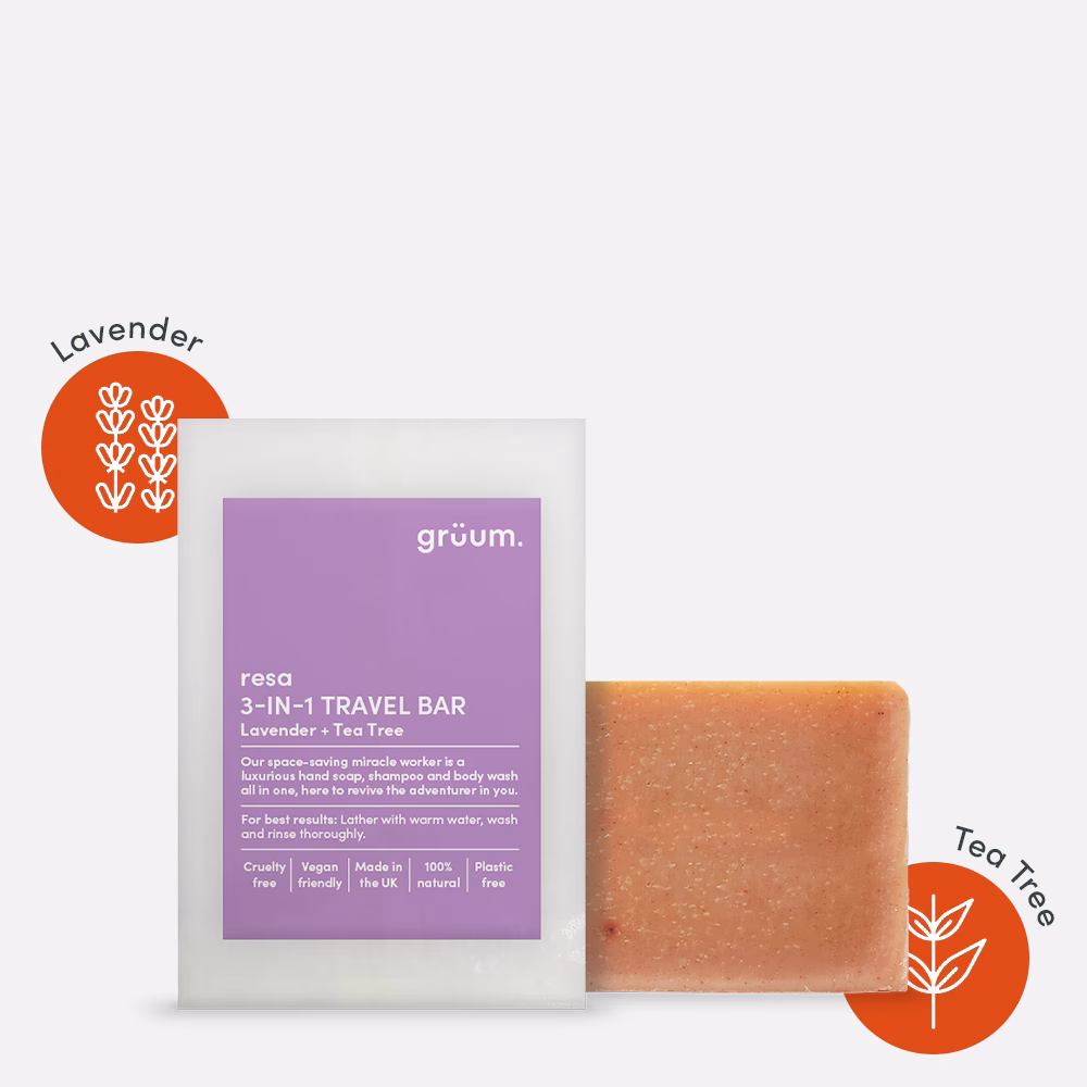 Travel bar soap with lavender and tea tree
