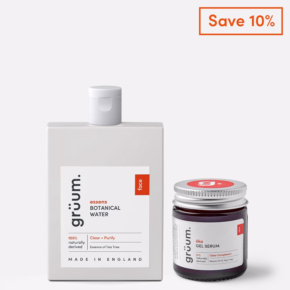 Two bottles of grooming products