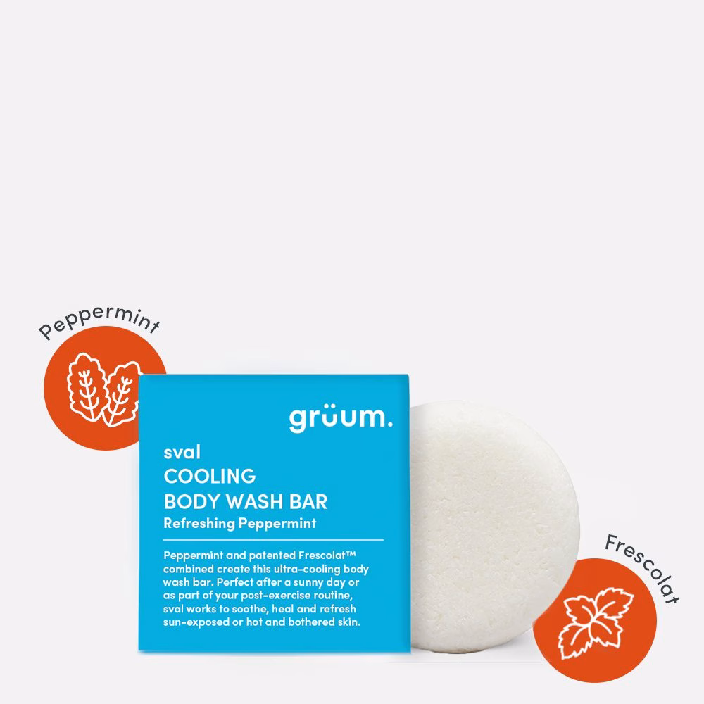 Cooling body wash bar package