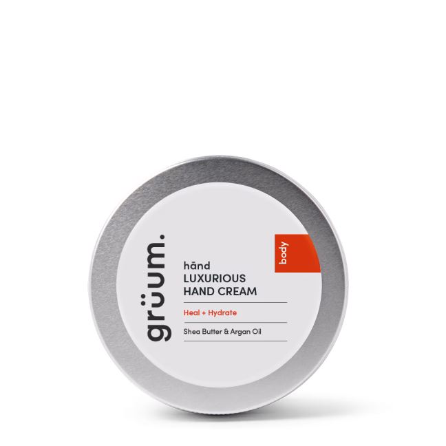 Round tin of luxurious hand cream