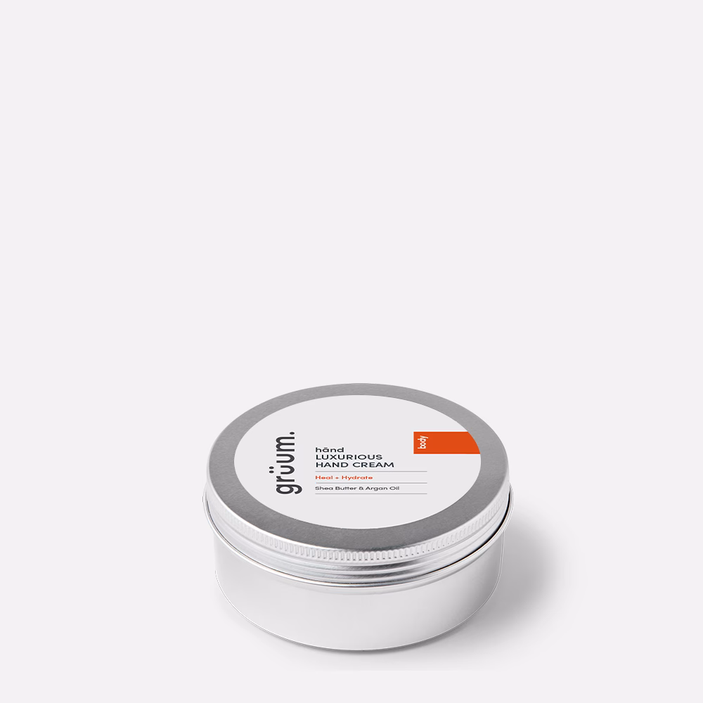 Silver tin of hand cream