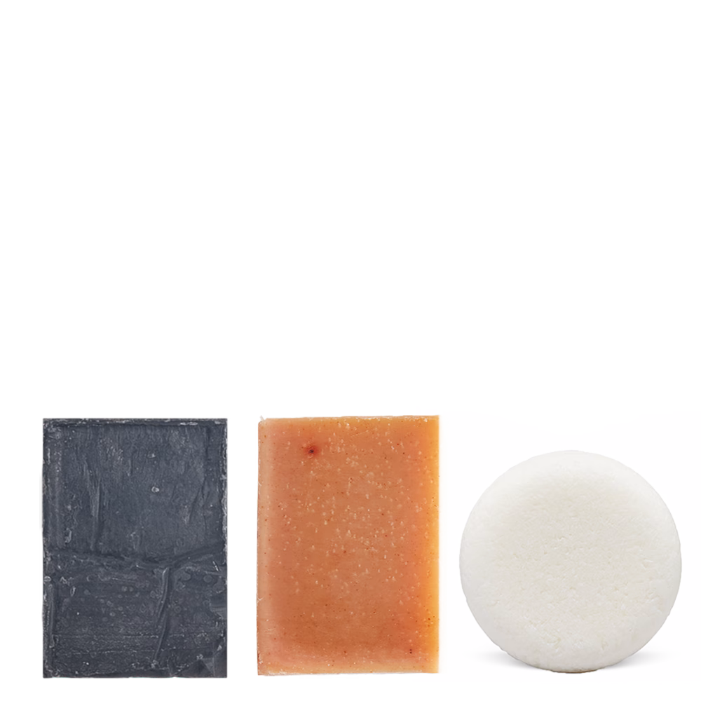 Three assorted soap bars