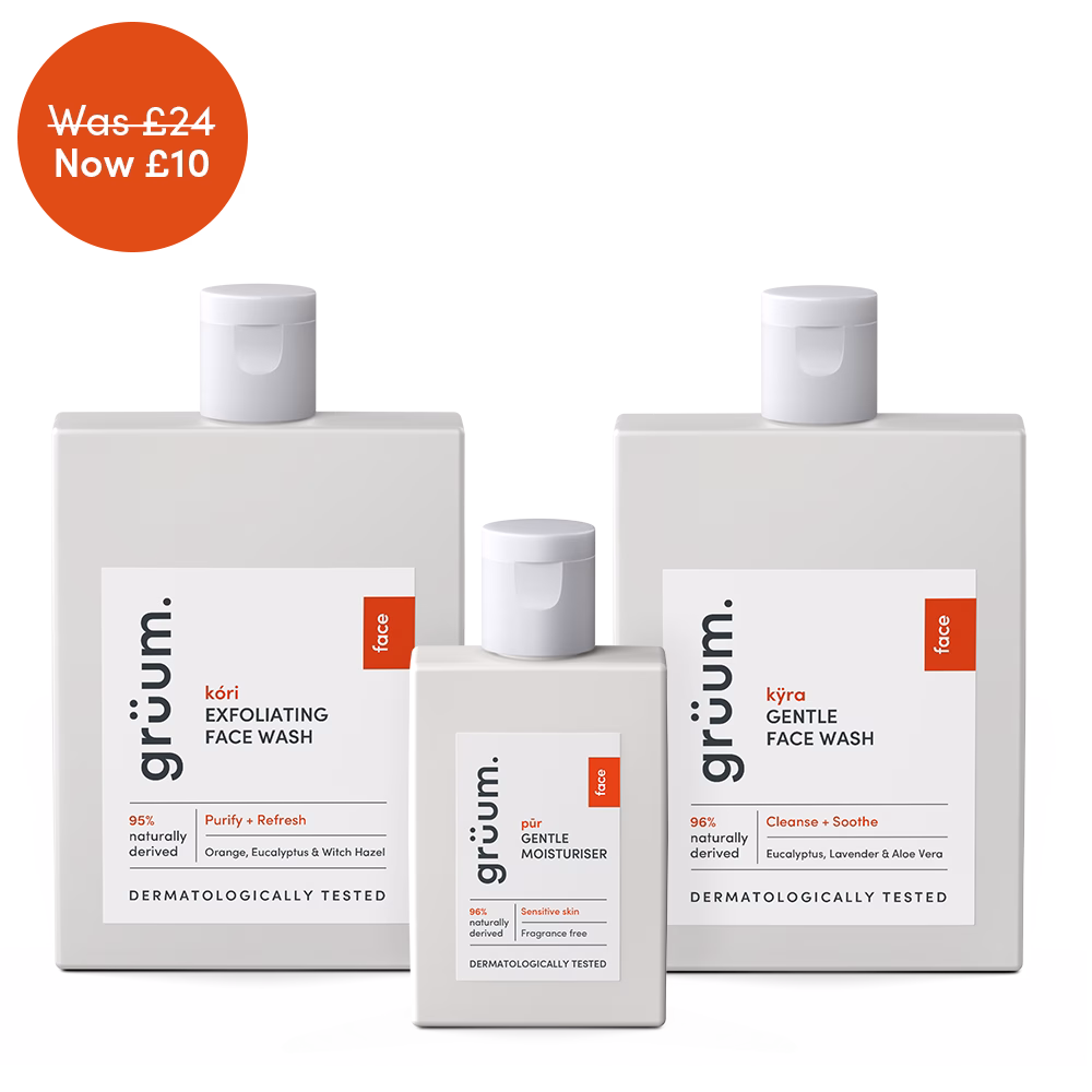 Groüm skincare products on sale.