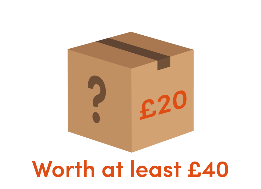 Mystery box worth at least £40