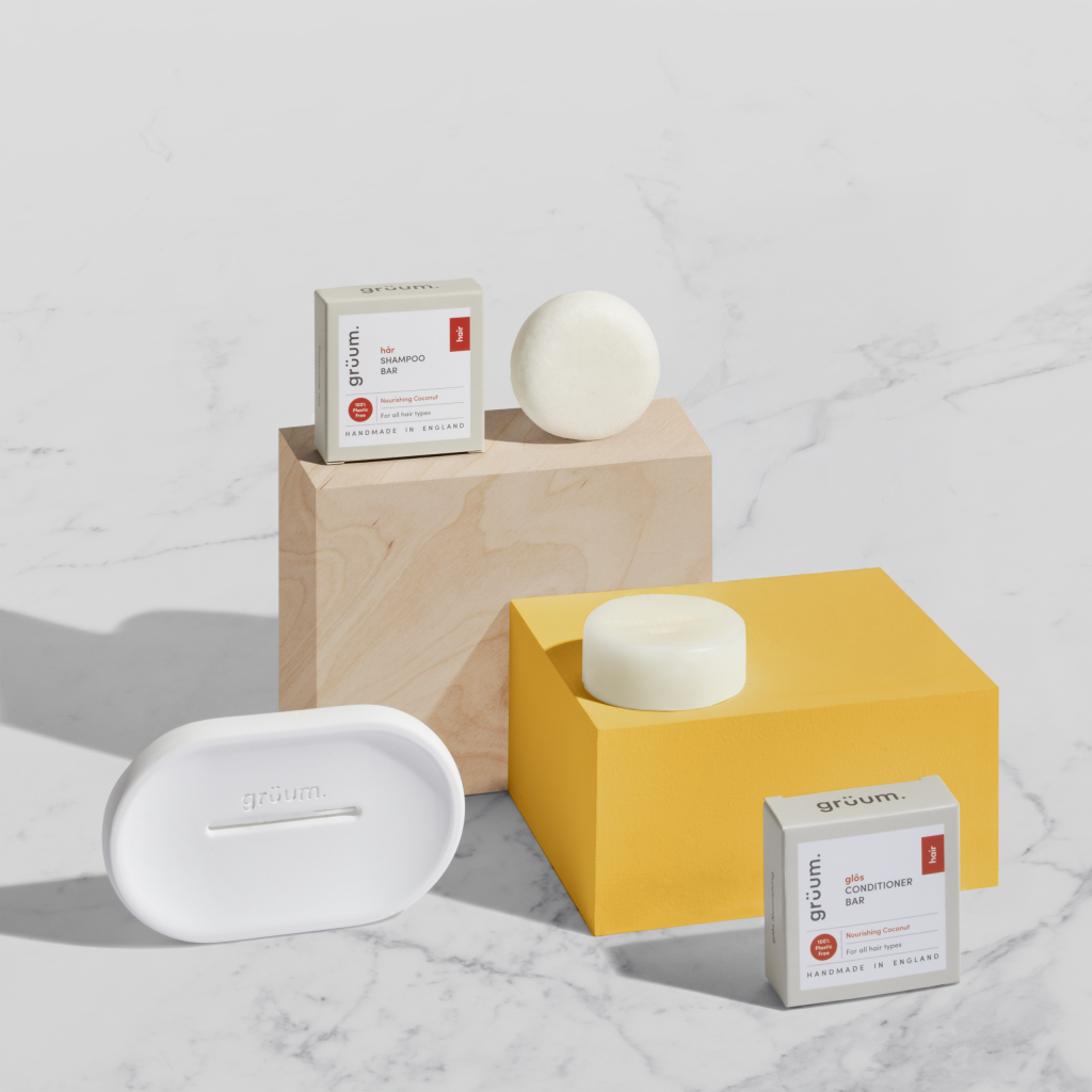 Soap bars and boxes on display