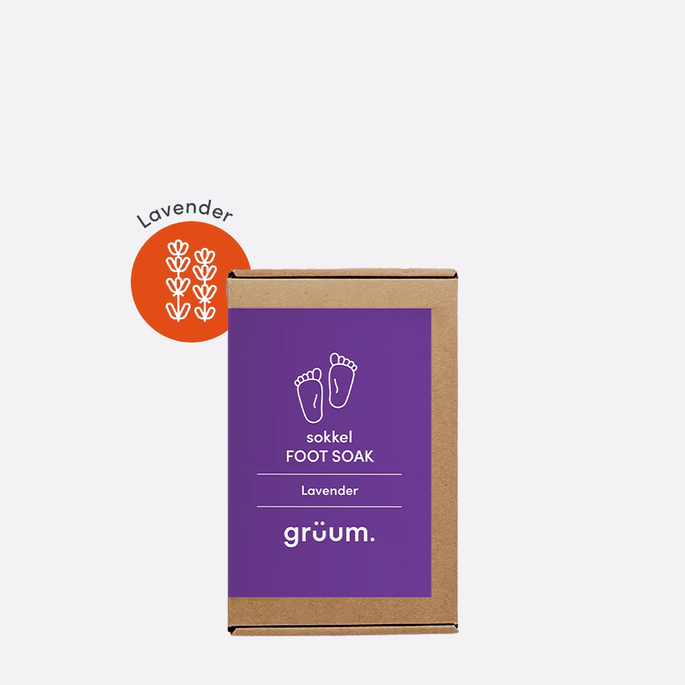 Lavender foot soak packaging