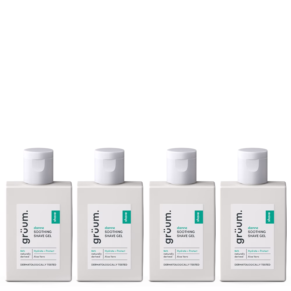 Four bottles of shaving gel