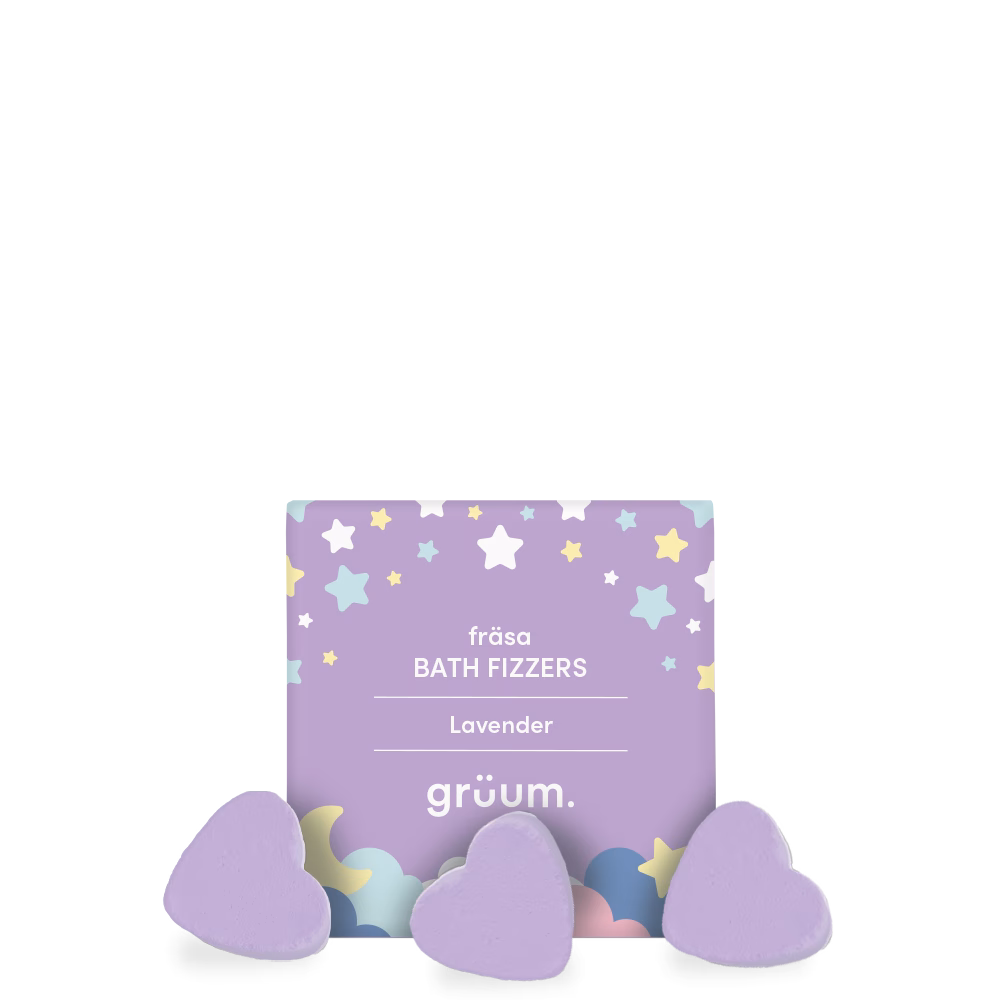 Lavender heart-shaped bath fizzers