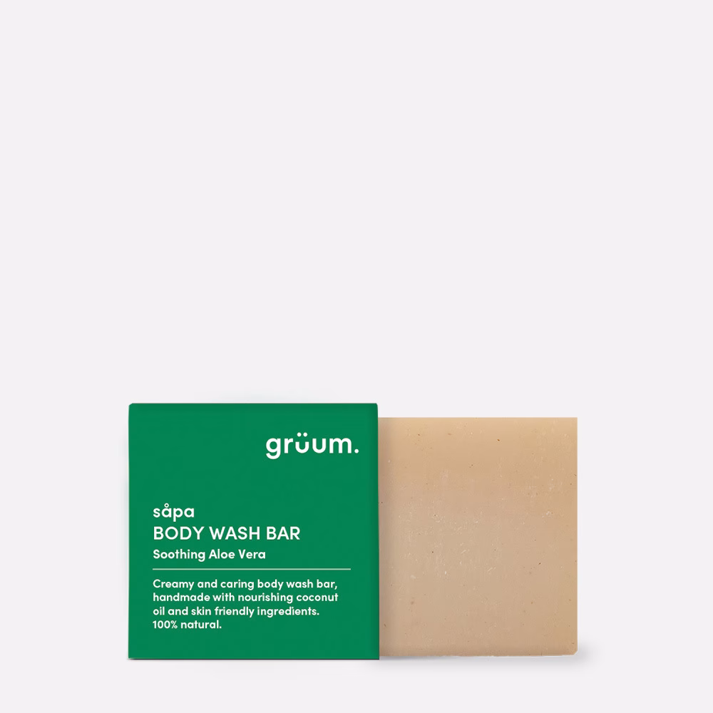 Body wash bar and packaging