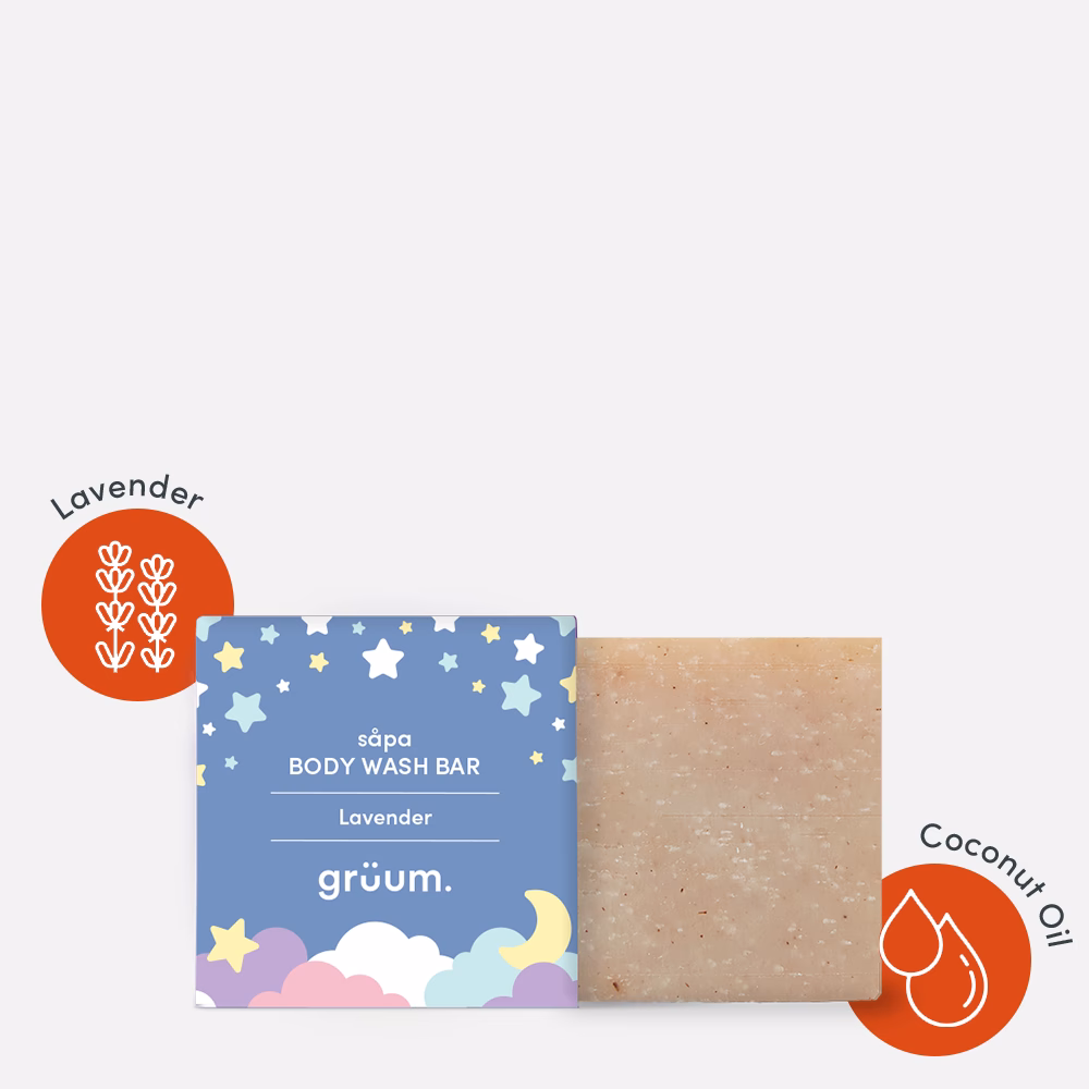 Lavender body wash bar with coconut oil