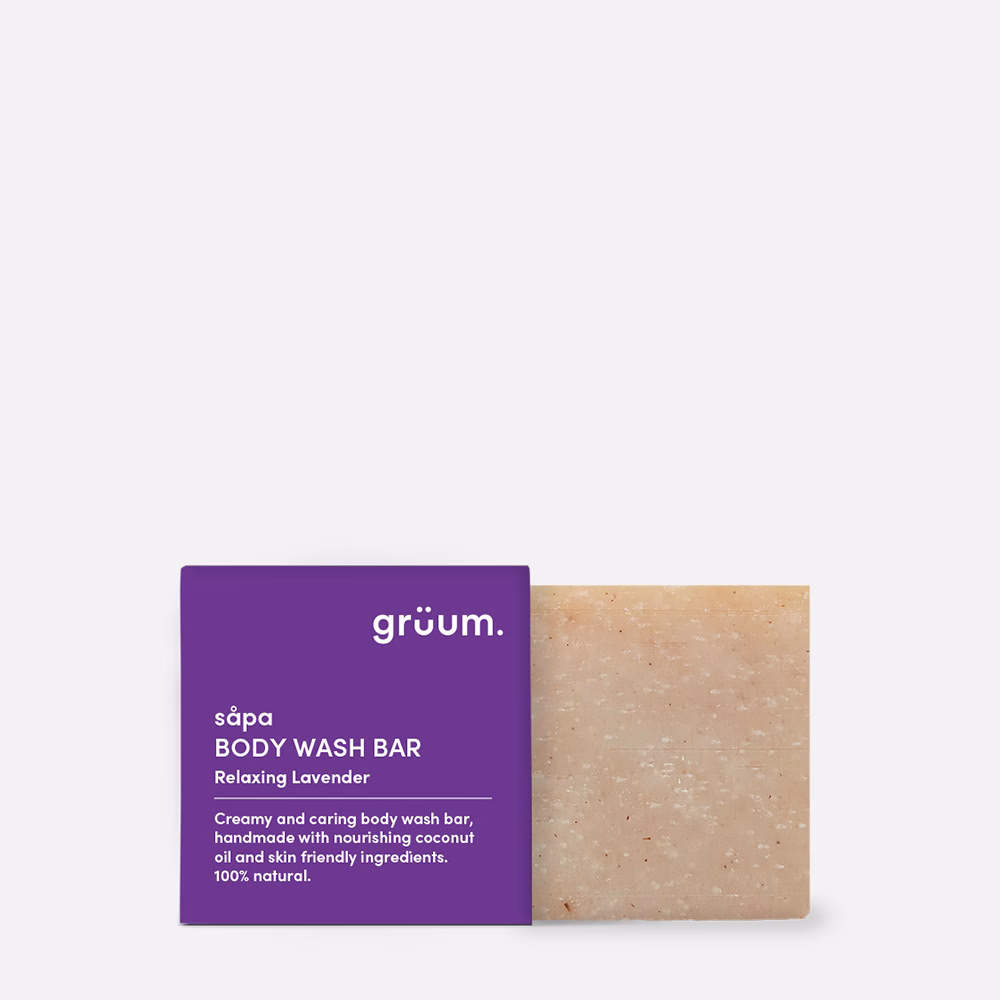 Lavender body wash bar package and soap