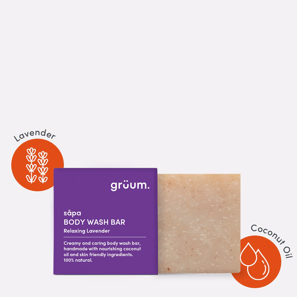 Lavender body wash bar with coconut oil