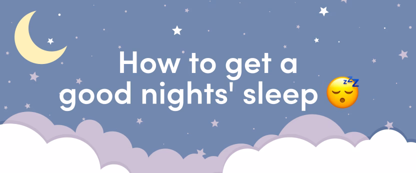 Text about good night's sleep
