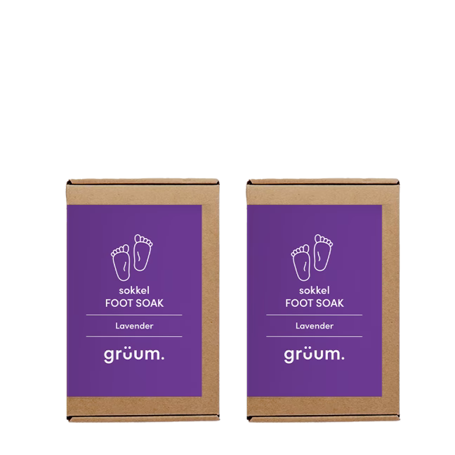 Two lavender foot soak boxes