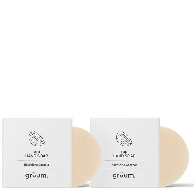 Coconut hand soap bars and packaging