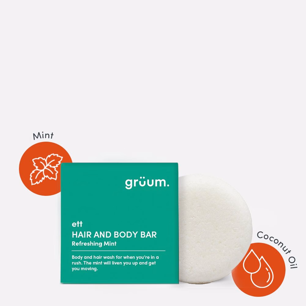 Mint and coconut hair body bar