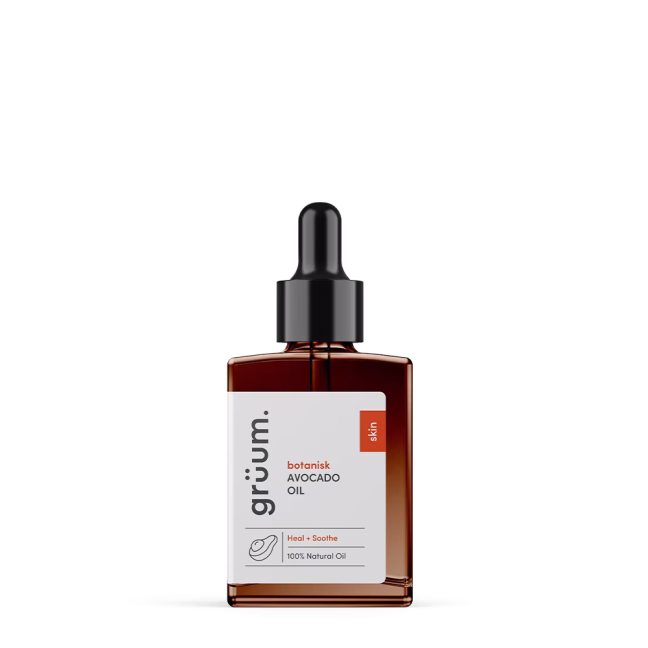 Bottle of avocado oil with dropper