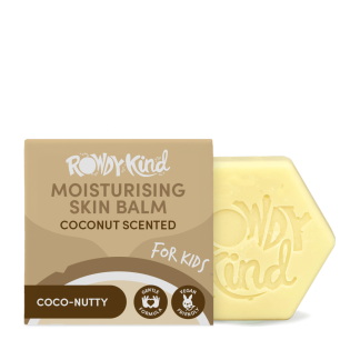 Coconut scented kids skin balm package.