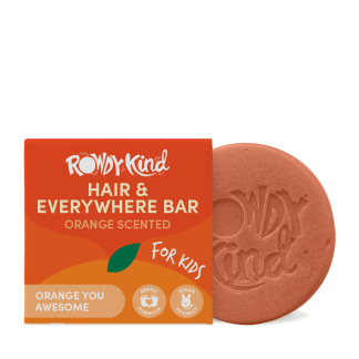 Orange scented hair bar for kids.