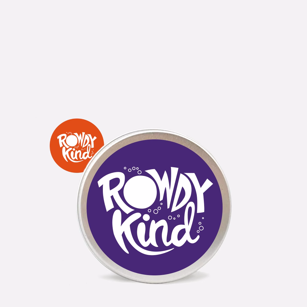 Rowdy Kind logo on purple background