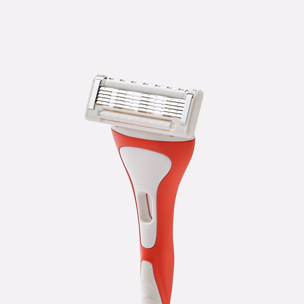 Red and white razor