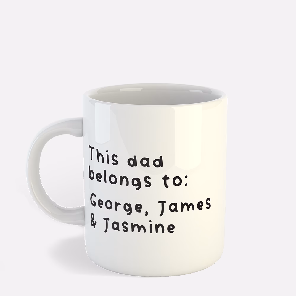 Mug with names: George, James, Jasmine
