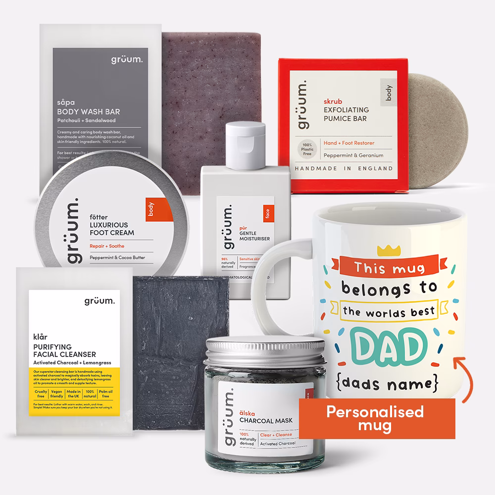 Personalized mug and grooming products collection