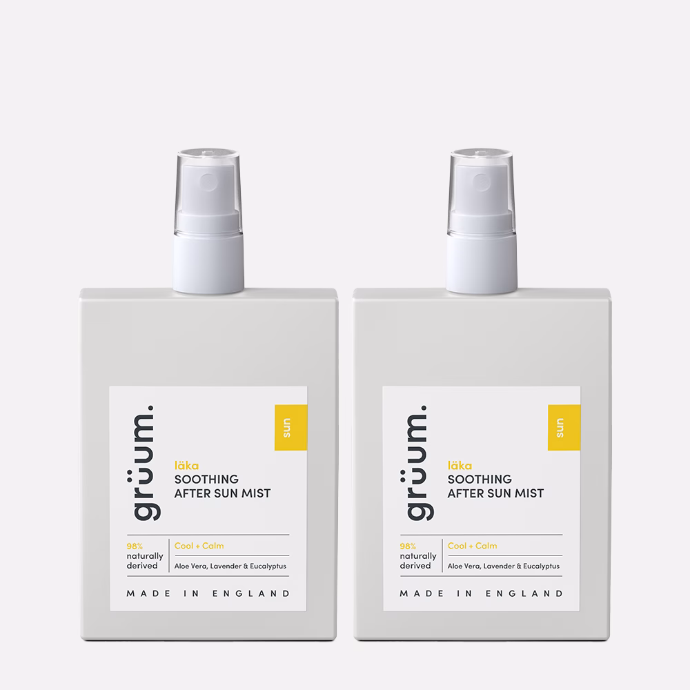 Two bottles of after sun mist