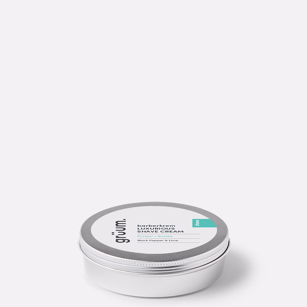 Tin of luxurious shave cream