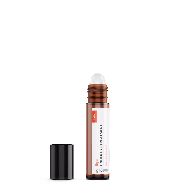 Under-eye treatment roller bottle