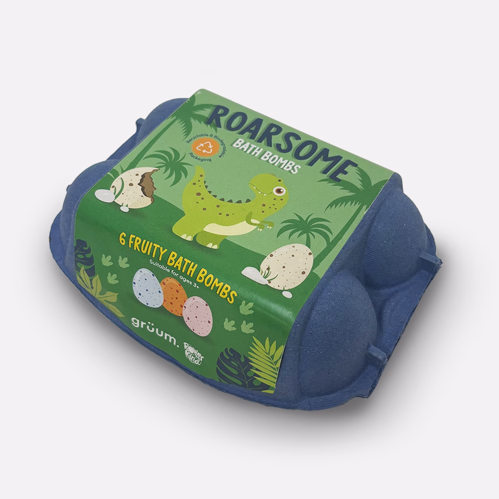 Dinosaur-themed bath bombs package.