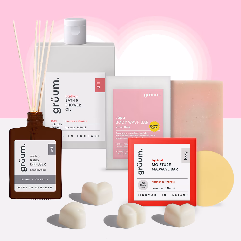 Collection of personal care products with oils