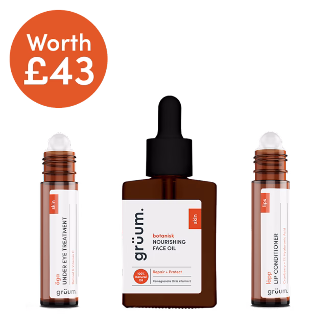 Three skincare products, Worth £43