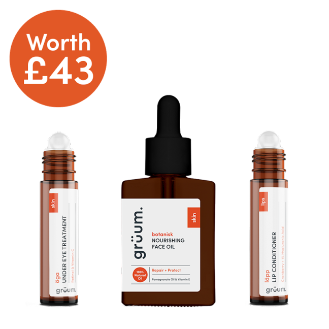 Three skincare products, Worth £43